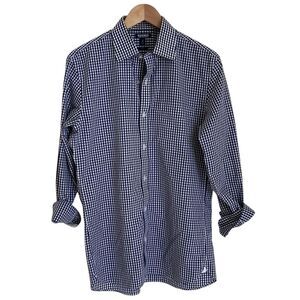 Bonobos Button Up Shirt Mens 16 -‎ 34 Blue White Gingham Check